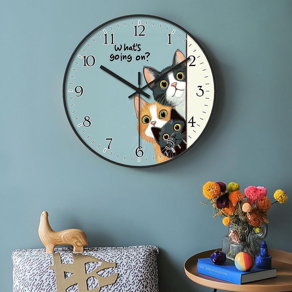 Battery Operated Purple Wall Clock — 8" - View 2