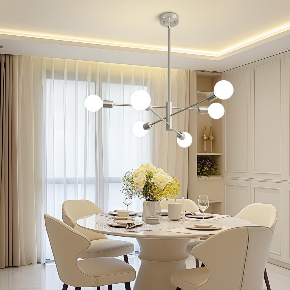 Farmhouse Black Chandelier — 6-Light - View 7