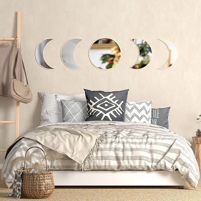 Boho Black Wall Mirror — 10.4" - View 6