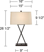 USB Charging Modern Metal Table Lamp — 26.5" - View 5