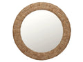 Round Rattan Wall Mirror
