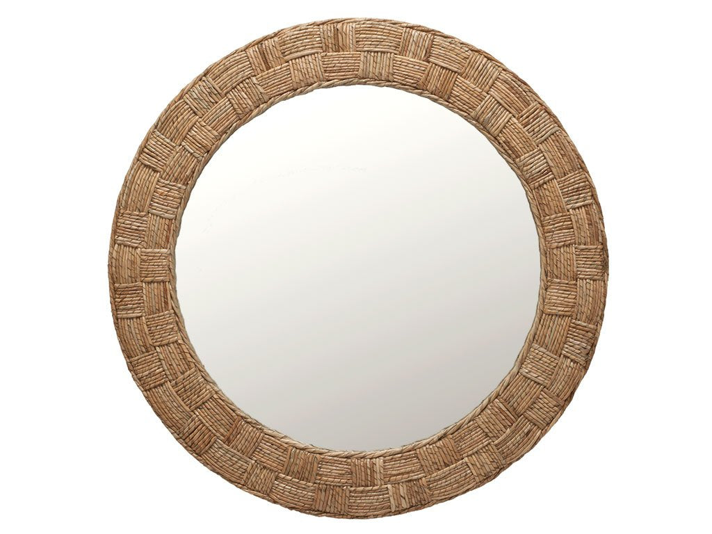 Round Rattan Wall Mirror