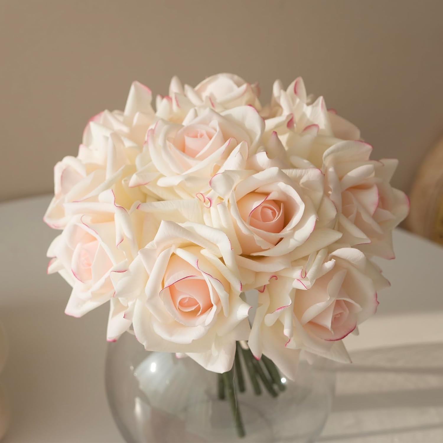 Gold Artificial Plant — Pink Edge(not Include Vase)