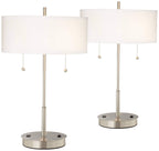 USB Modern Gold Table Lamp — 23.75"