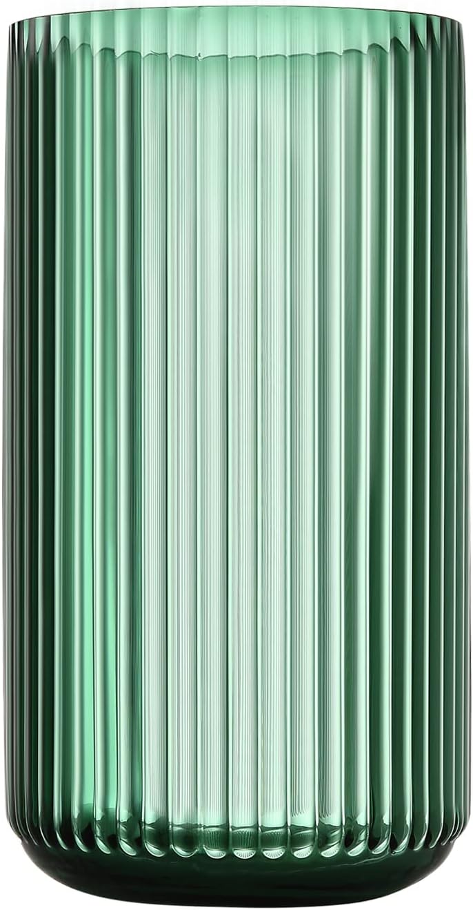 Farmhouse Brown Flower Vase — 9.8" — Green