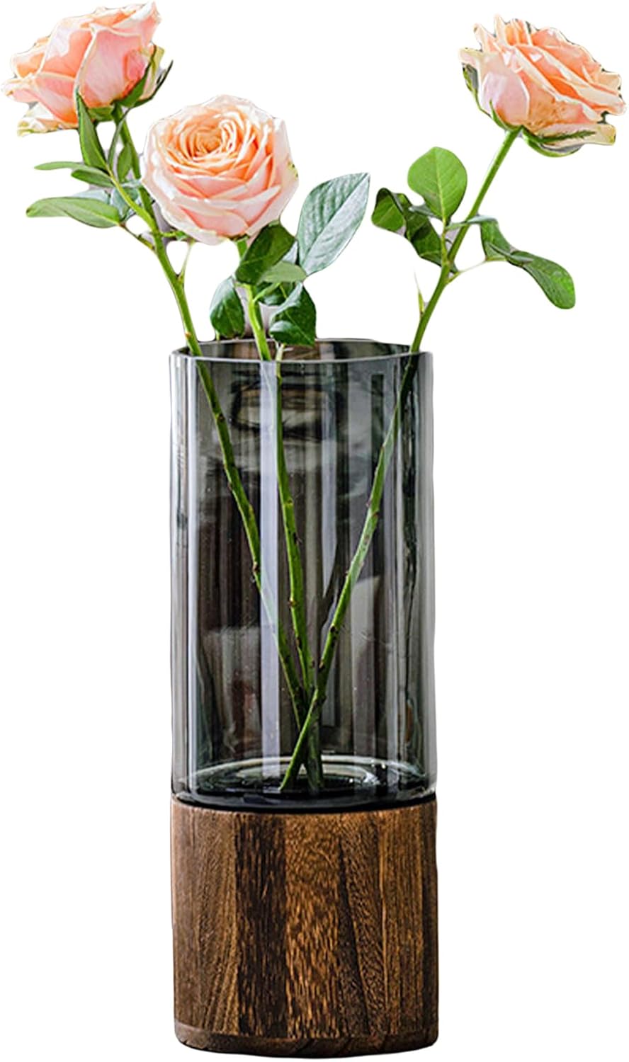 Boho Wood Flower Vase — 10" - View 8