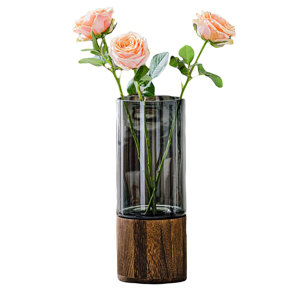 Boho Wood Flower Vase — 10"