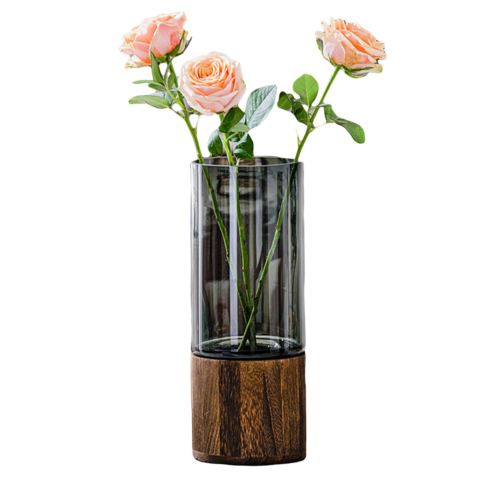 Boho Wood Flower Vase — 10"