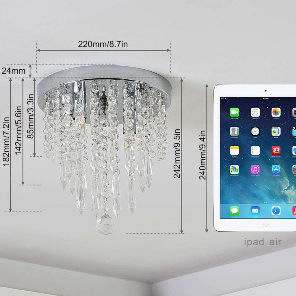 Luxe Metal Chandelier — 10.4" - View 4