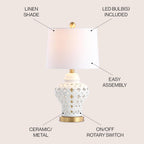 Linen Luxe Ceramic Table Lamp — 20.5" - View 2