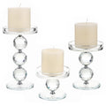 Luxe Glass Pillar Candle — Set of 3