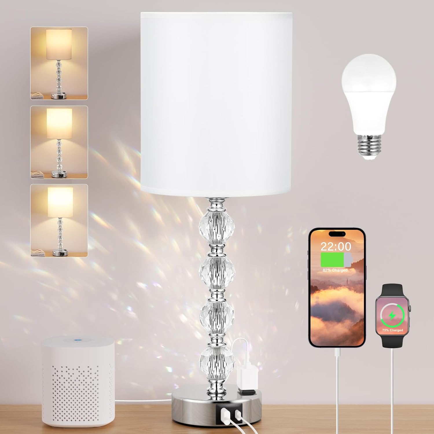 Dimmable Luxe Black Table Lamp — A White