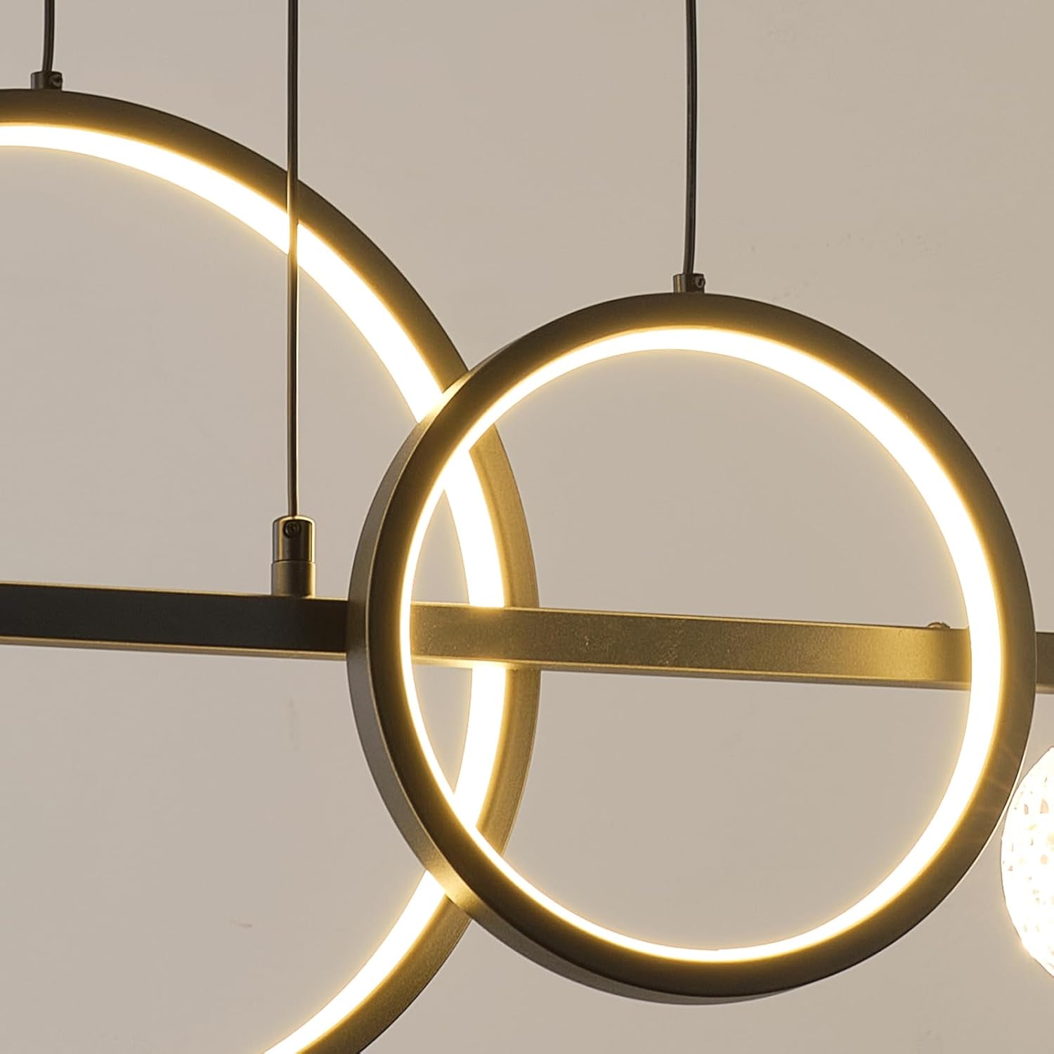 Dimmable Luxe Black Chandelier - View 7