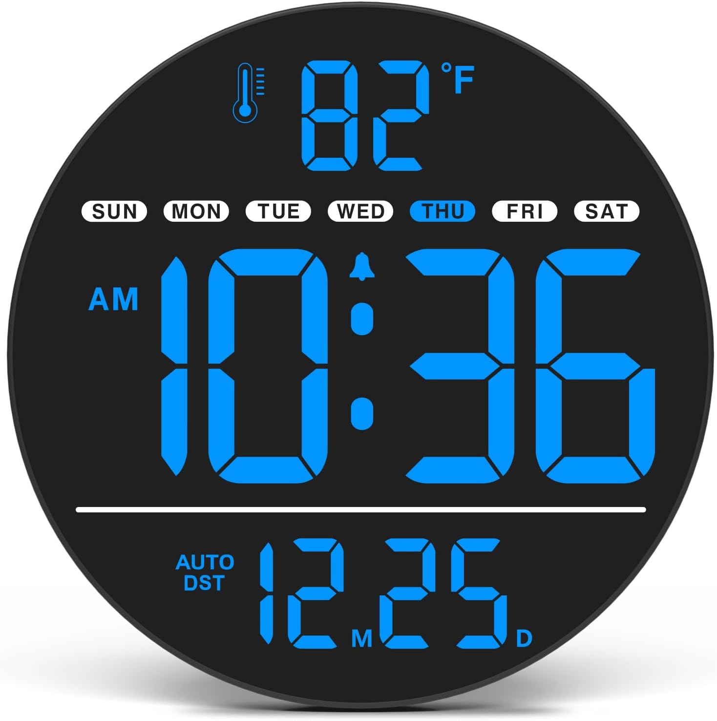 Blue Wall Clock — Blue