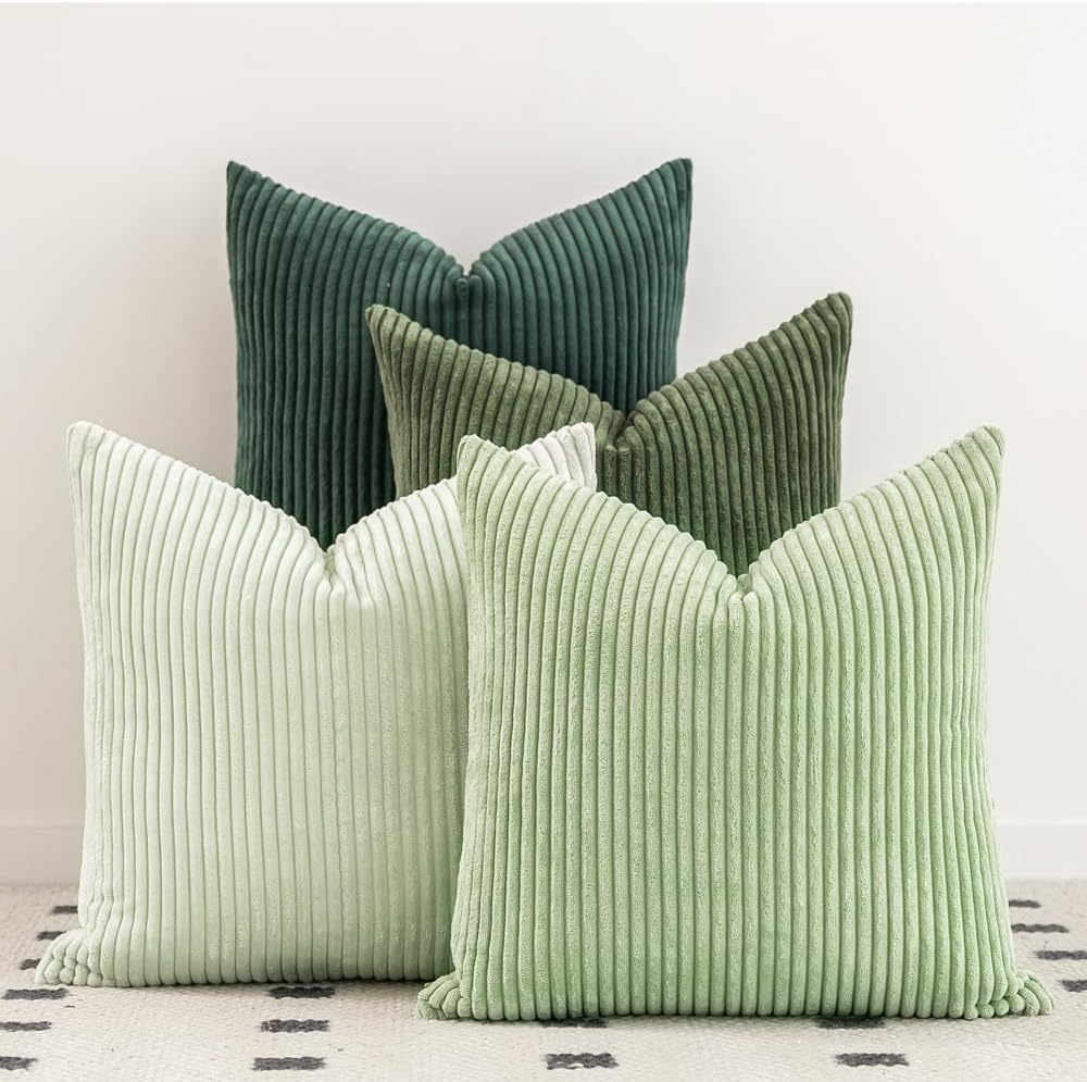 Boho Beige Throw Pillow Cover — 18" — 18" x 18" (Pack of 4)
