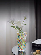 Boho Blue Flower Vase — 7" - View 9