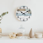 Battery Operated Farmhouse Blue Wall Clock — 14" - View 7