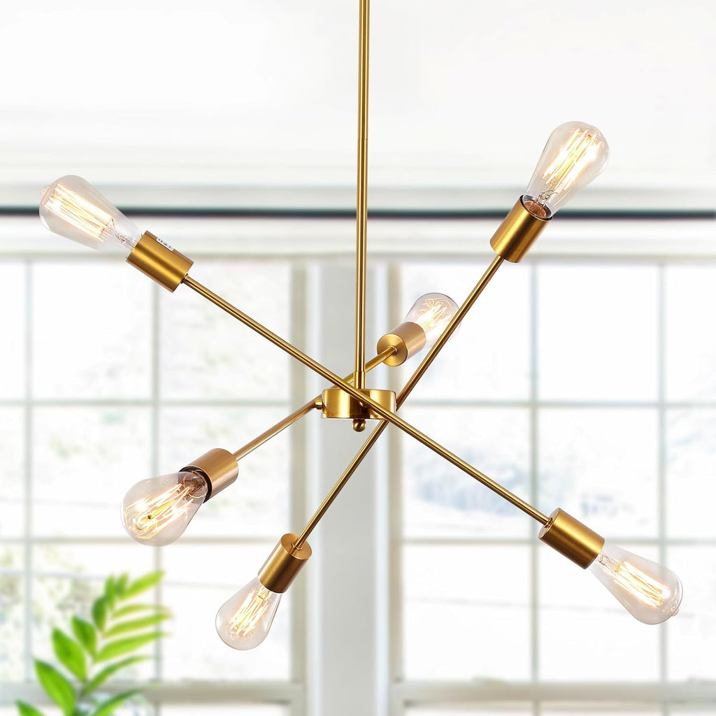 Vintage Luxe Black Chandelier — Gold