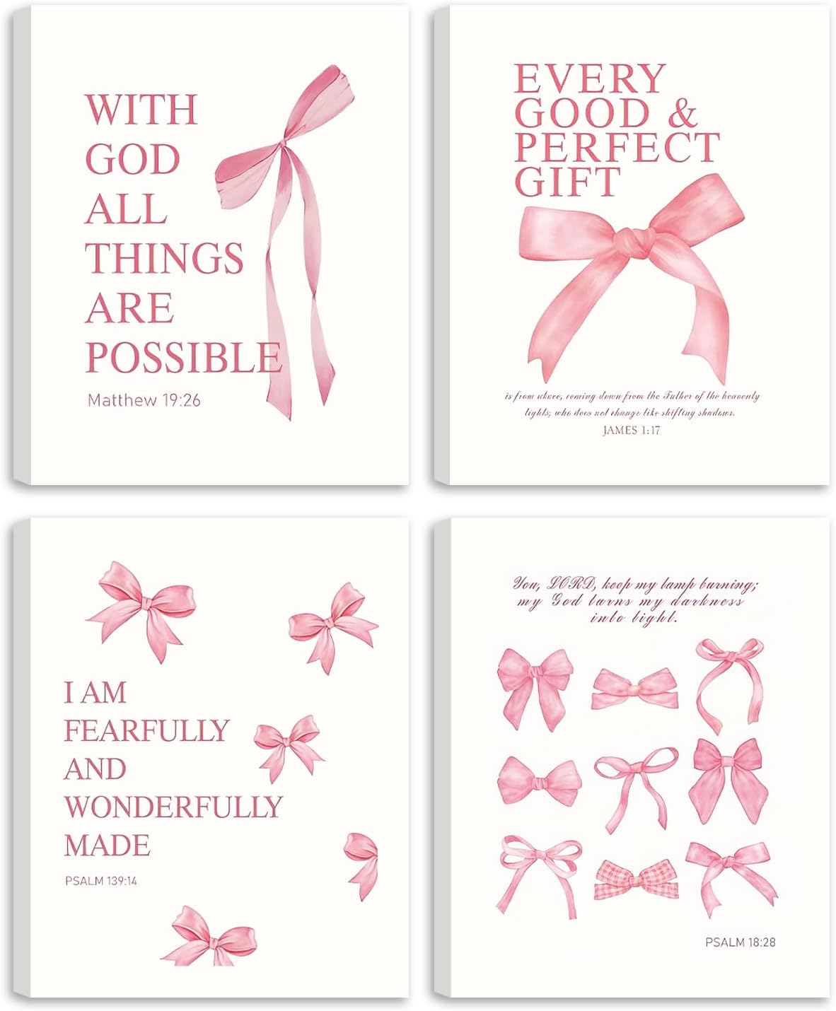 Unframed Farmhouse Black Wall Decor — 10" — Pink Bow Scripture