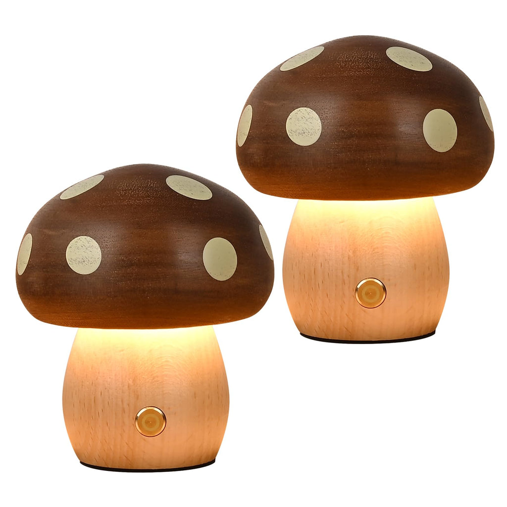 Cordless Wood Bedside Lamp
