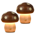 Cordless Wood Bedside Lamp
