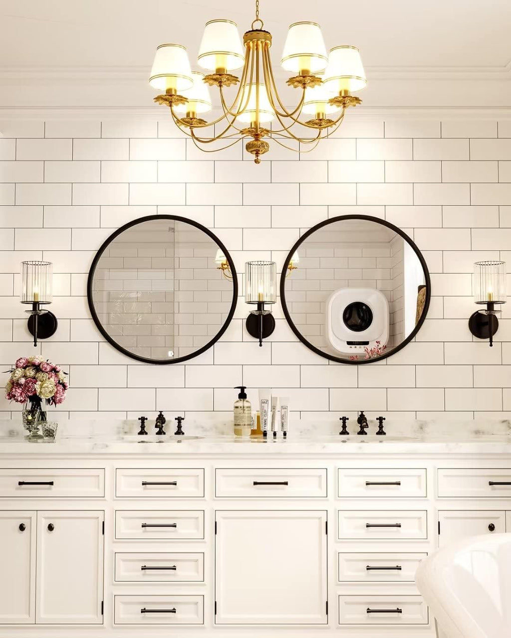 Round Black Wall Mirror — 20" - View 6