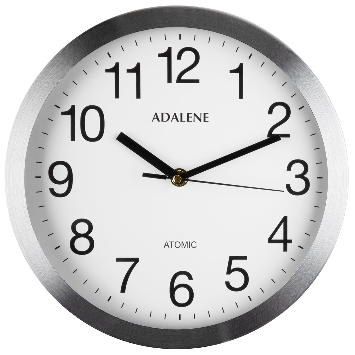 Battery Operated Mid-Century Metal Wall Clock — 10"