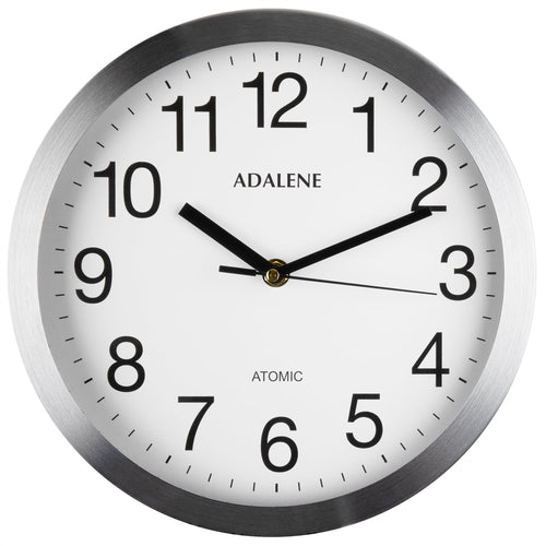 Battery Operated Mid-Century Metal Wall Clock — 10"