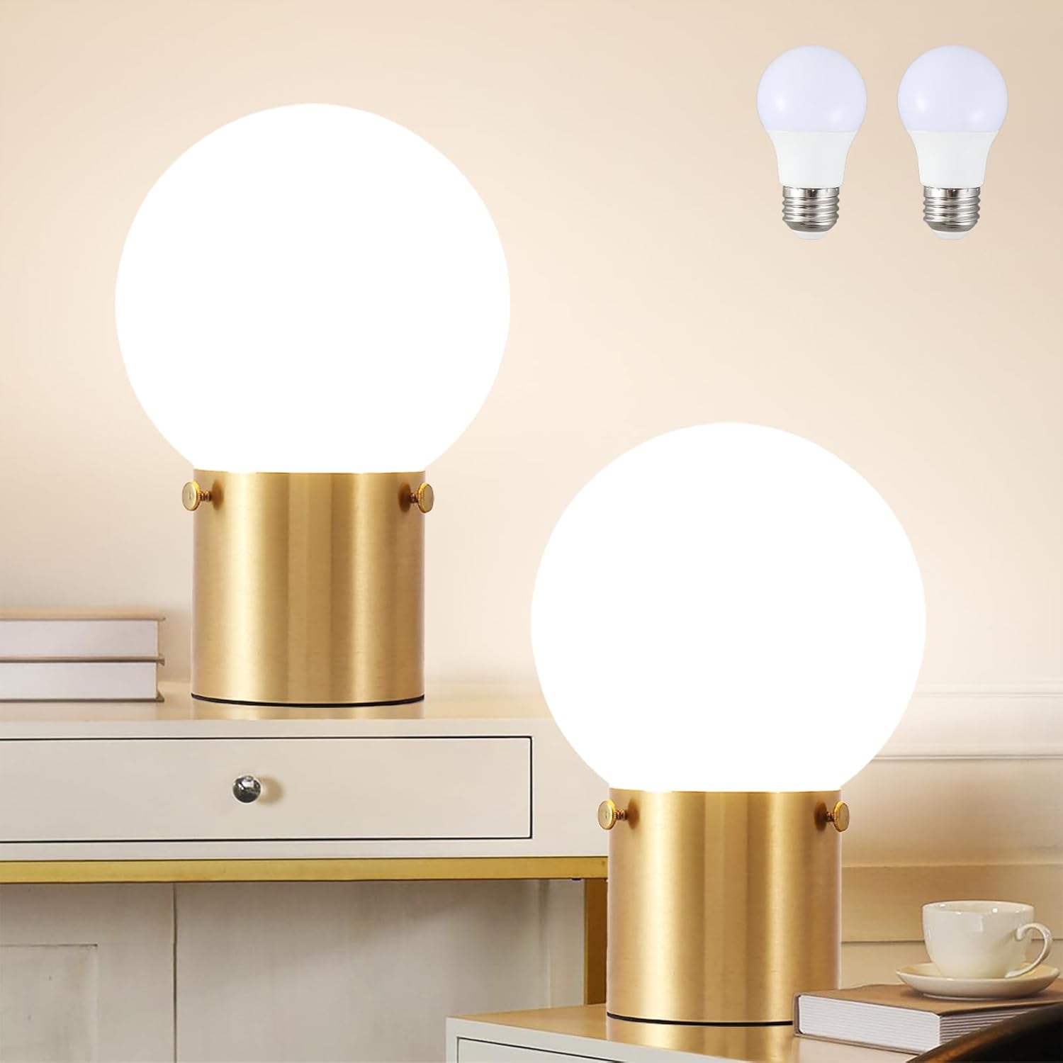 Luxe Black Bedside Lamp — Gold