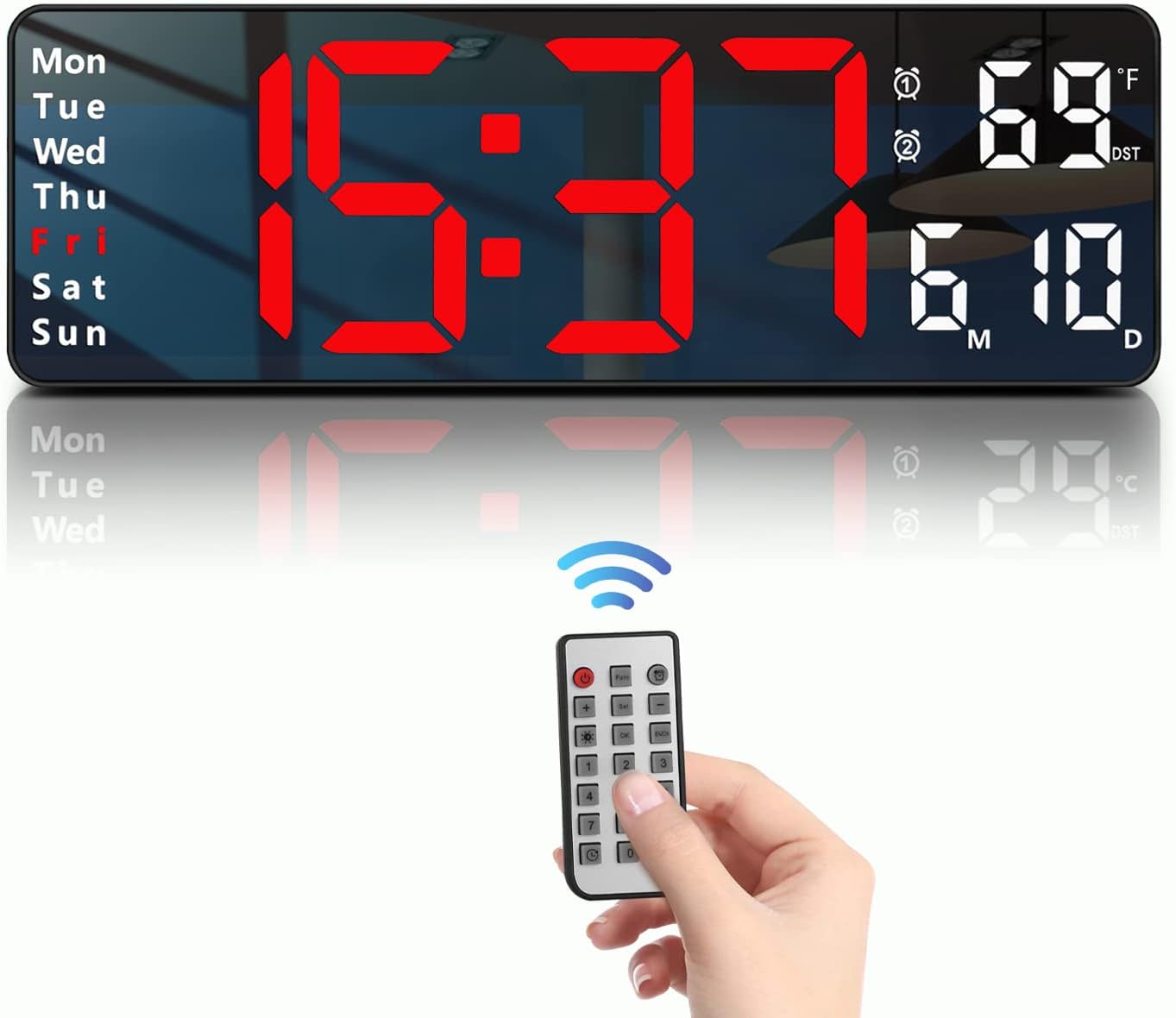 Modern Blue Wall Clock — 16" — 13 INCH