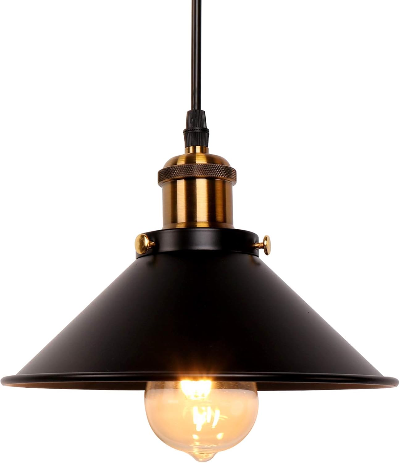Farmhouse Metal Pendant Light — 1 Pack