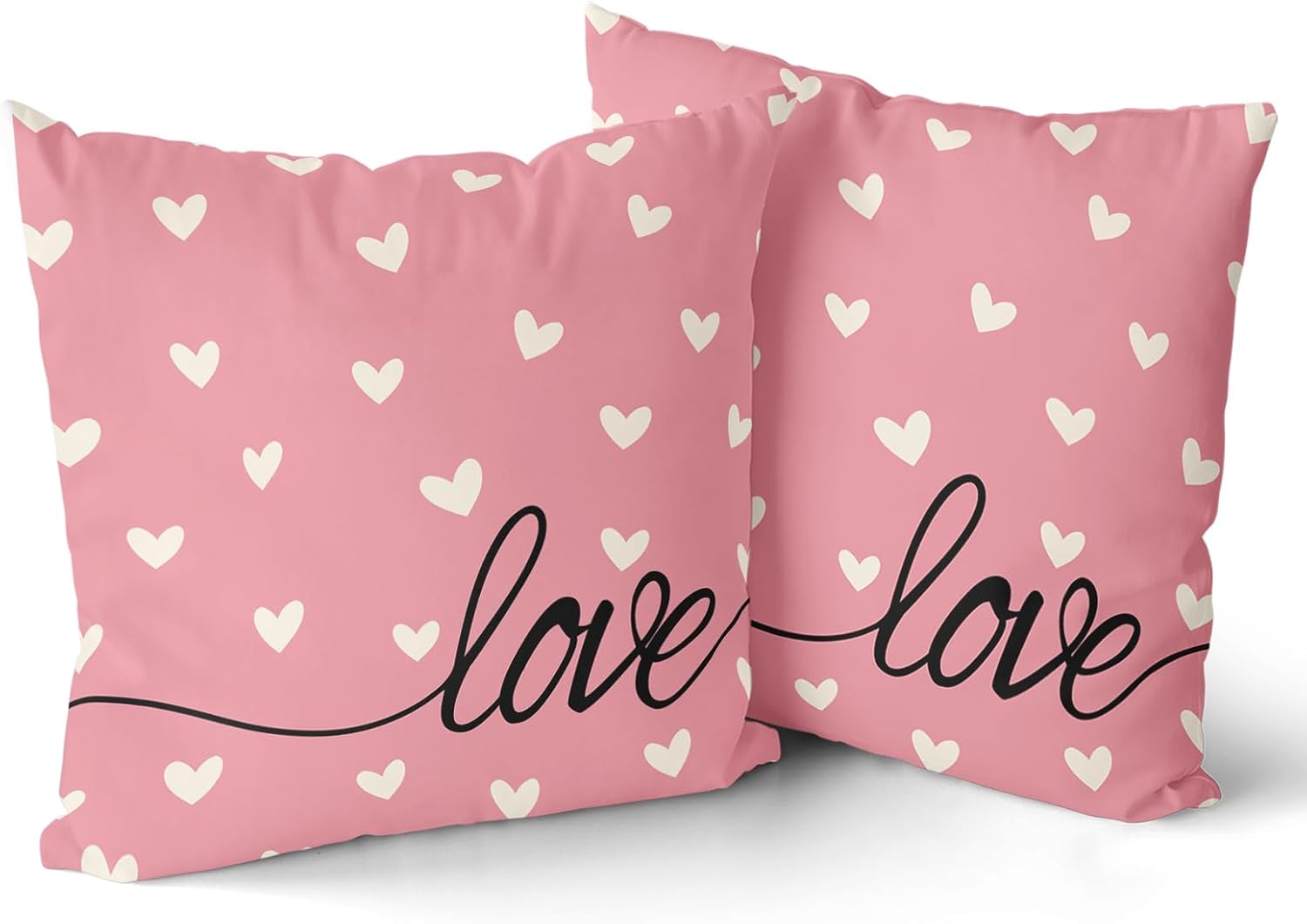 Boho Blue Pillow Cover — 18" — Love Pink
