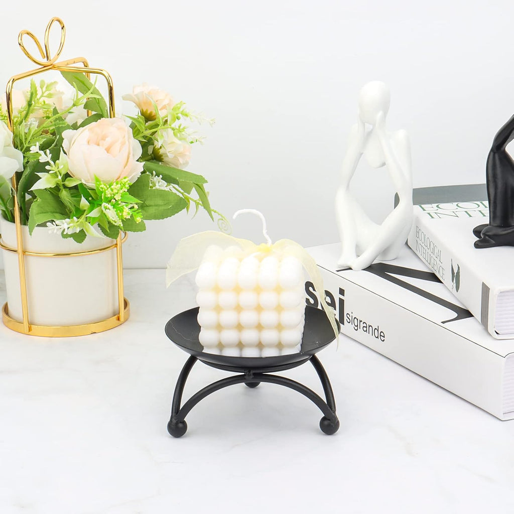Black Pillar Candle — Set of 2 - View 6