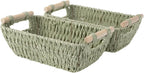 Hand-Woven Boho Beige Storage Basket — Bosana Green