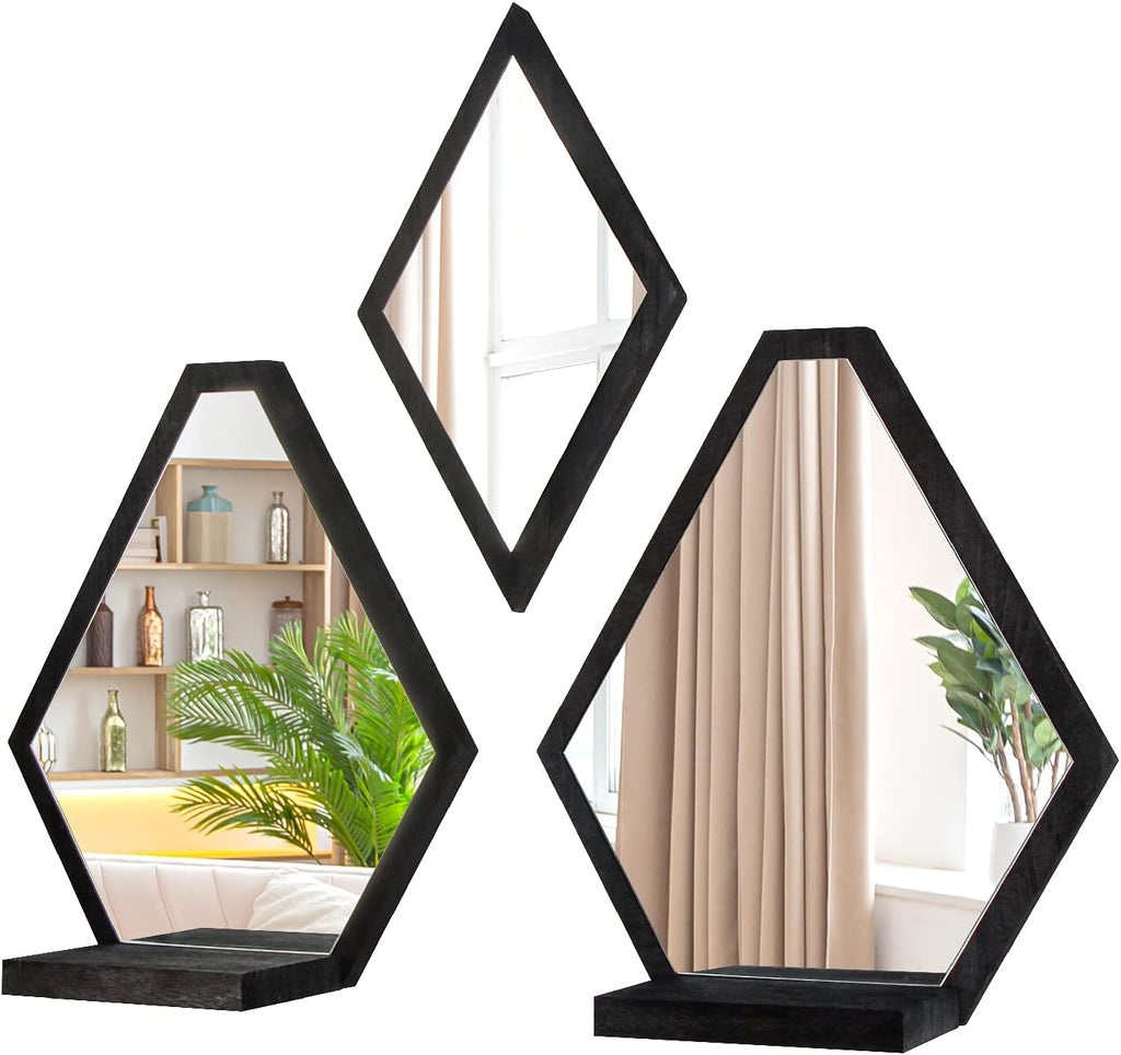 Farmhouse Wood Mirror — Set of 3 - View 7