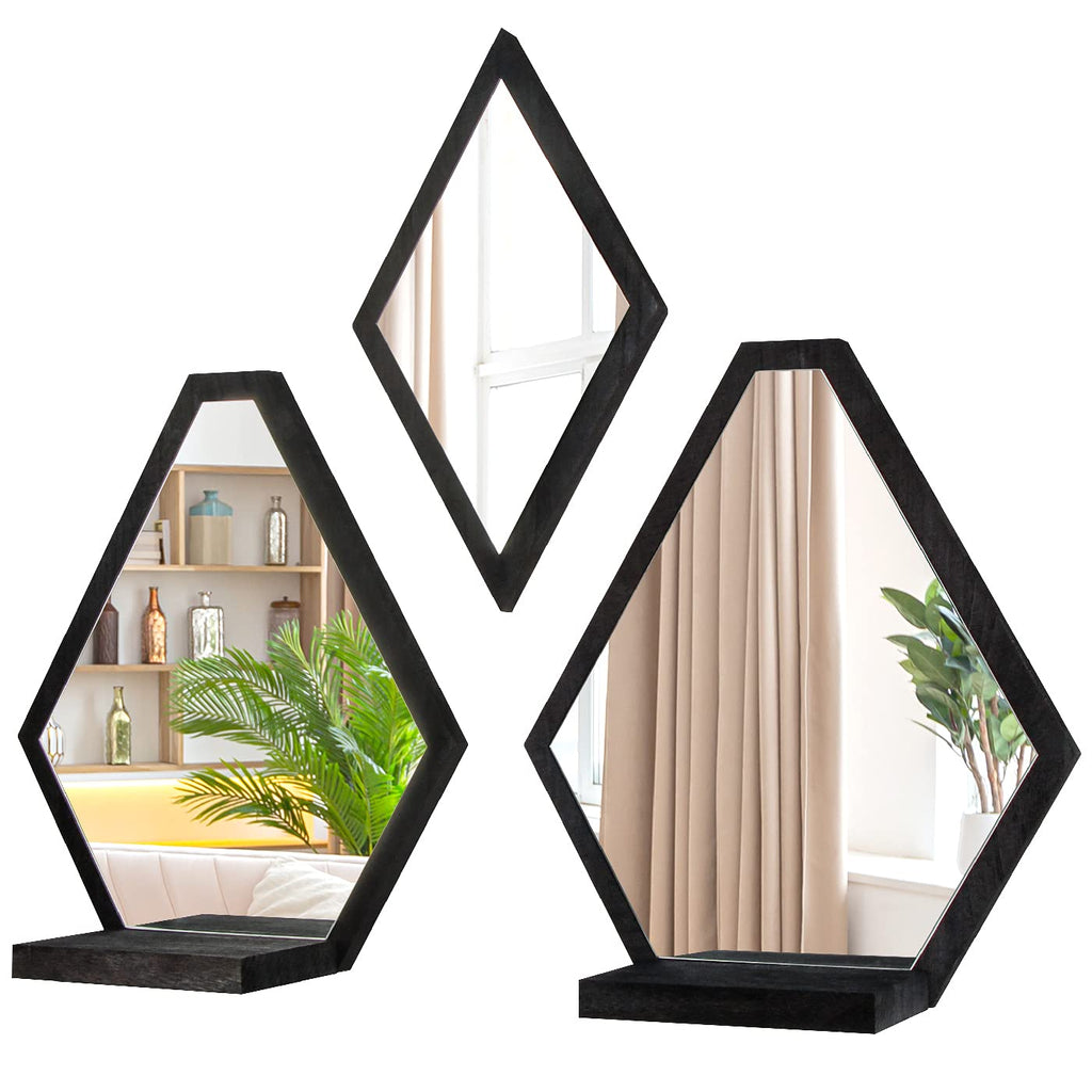 Farmhouse Wood Mirror — Set of 3
