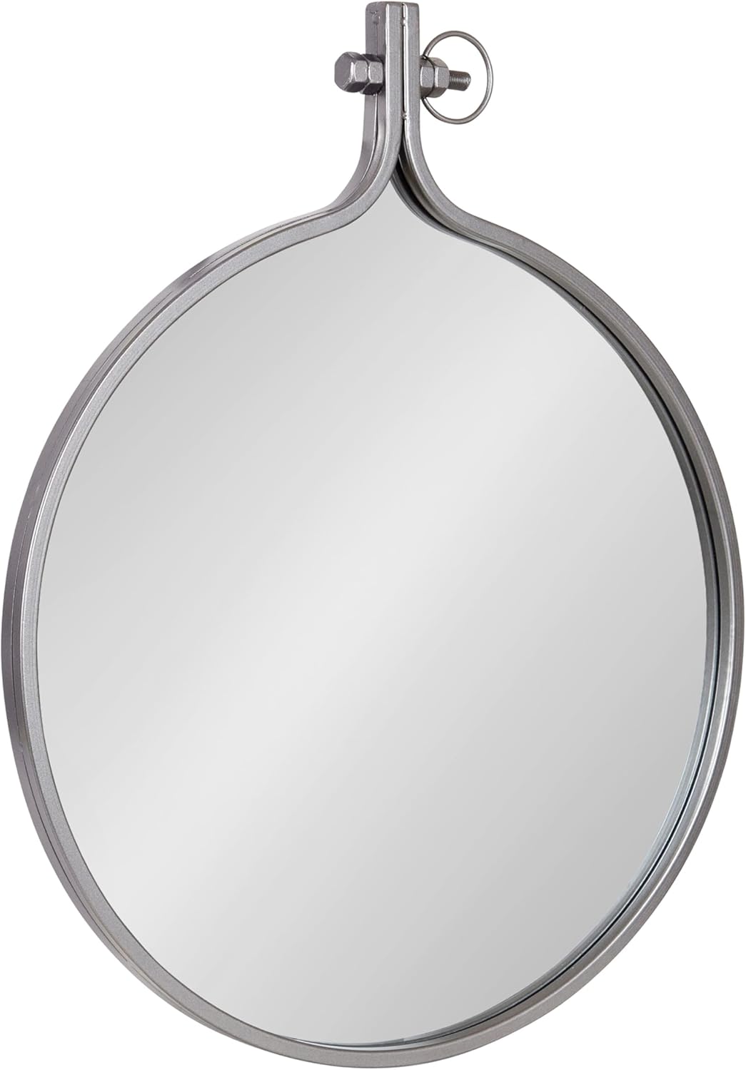 Framed Modern Black Wall Mirror — 28.5" — Grey