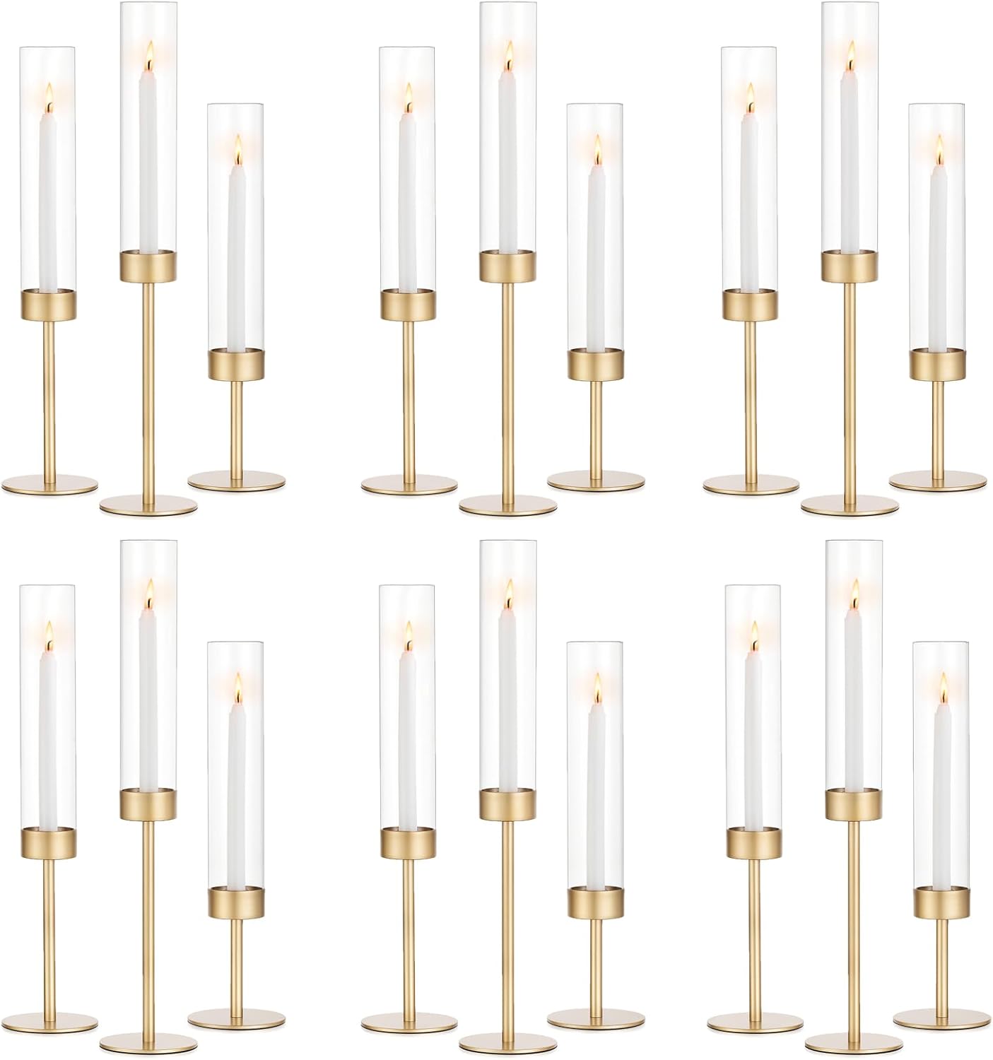 Luxe Glass Candle — Set of 3 — 18 PCS