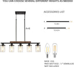 Farmhouse Black Chandelier — 5-Light - View 6