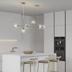 Mid-Century Gold Chandelier — 6-Light - View 5