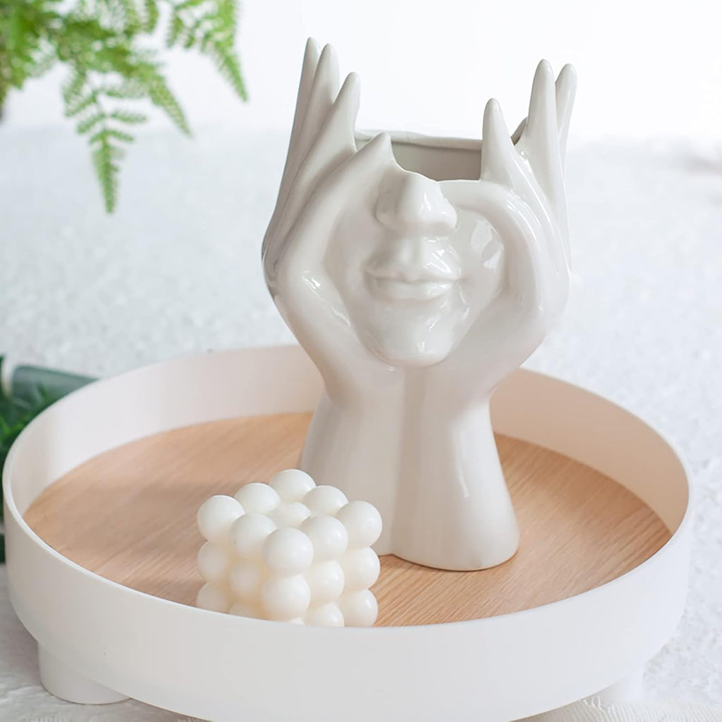 Modern Ceramic Flower Vase — 3.54" - View 6