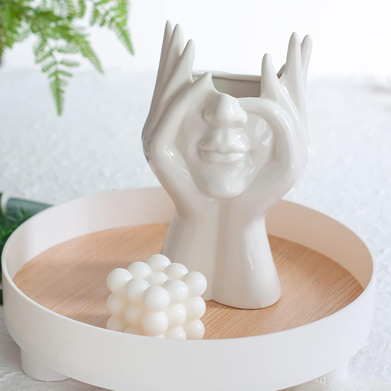 Modern Ceramic Flower Vase — 3.54" - View 6