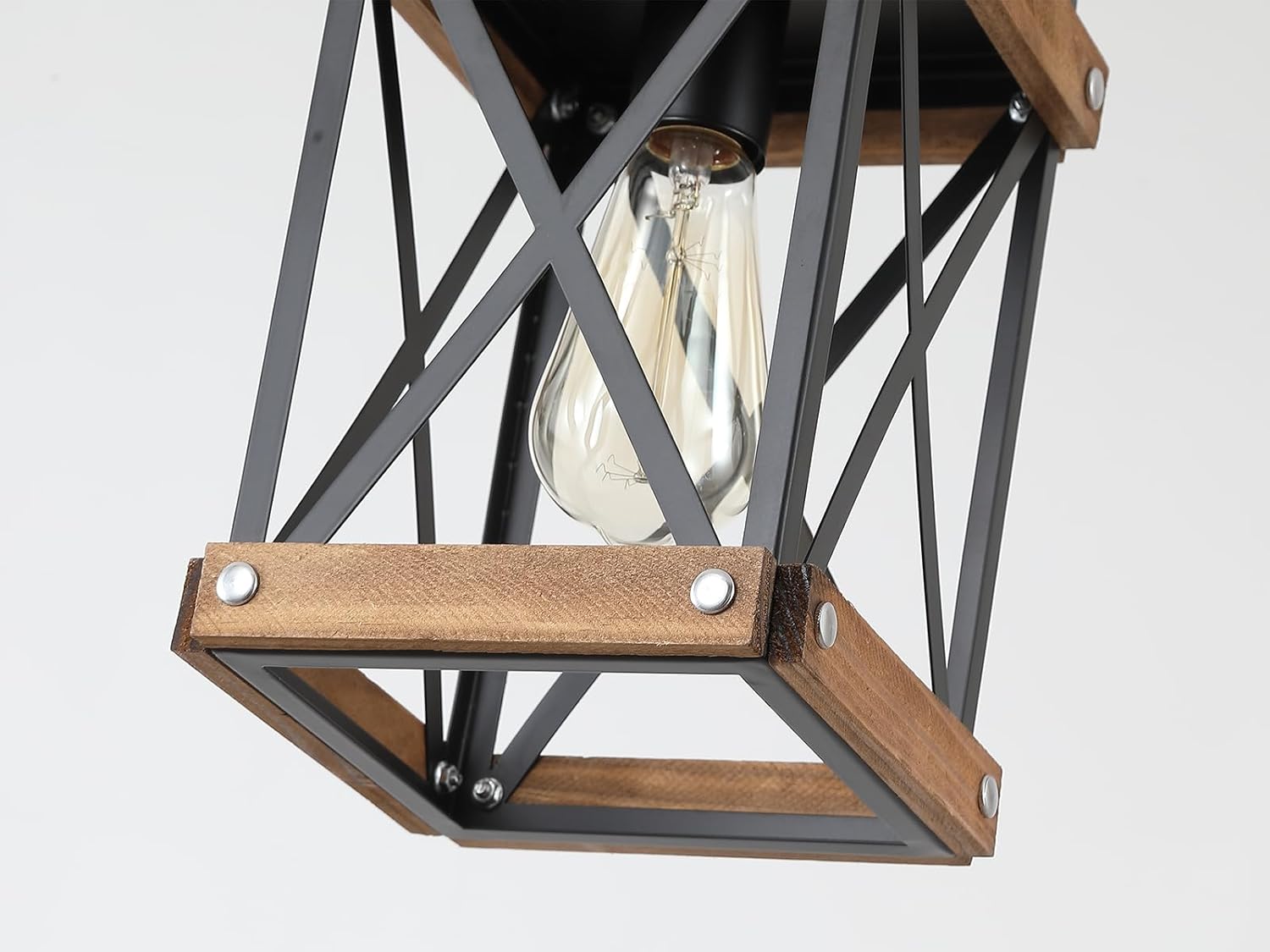 Adjustable Farmhouse Wood Candle — 1-Light - View 6
