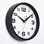 Battery Operated Modern Black Wall Clock — 8" - View 5