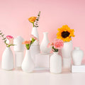 Boho Black Flower Vase — Set of 16 — White-set of 8