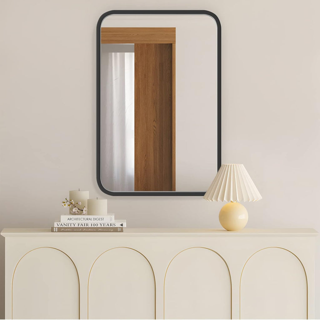 Framed Wood Mirror — 18" - View 3
