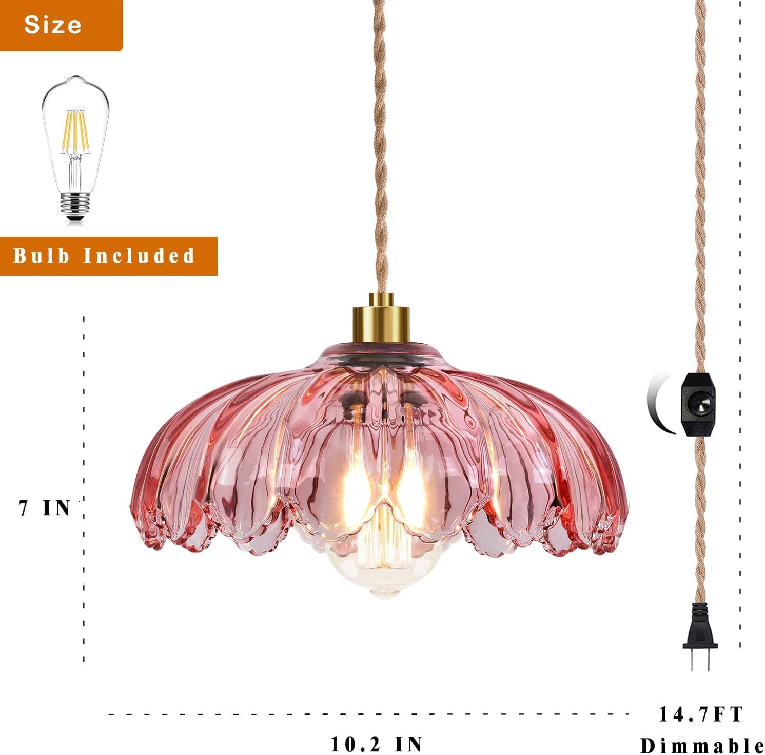 Dimmable Boho Glass Chandelier - View 5