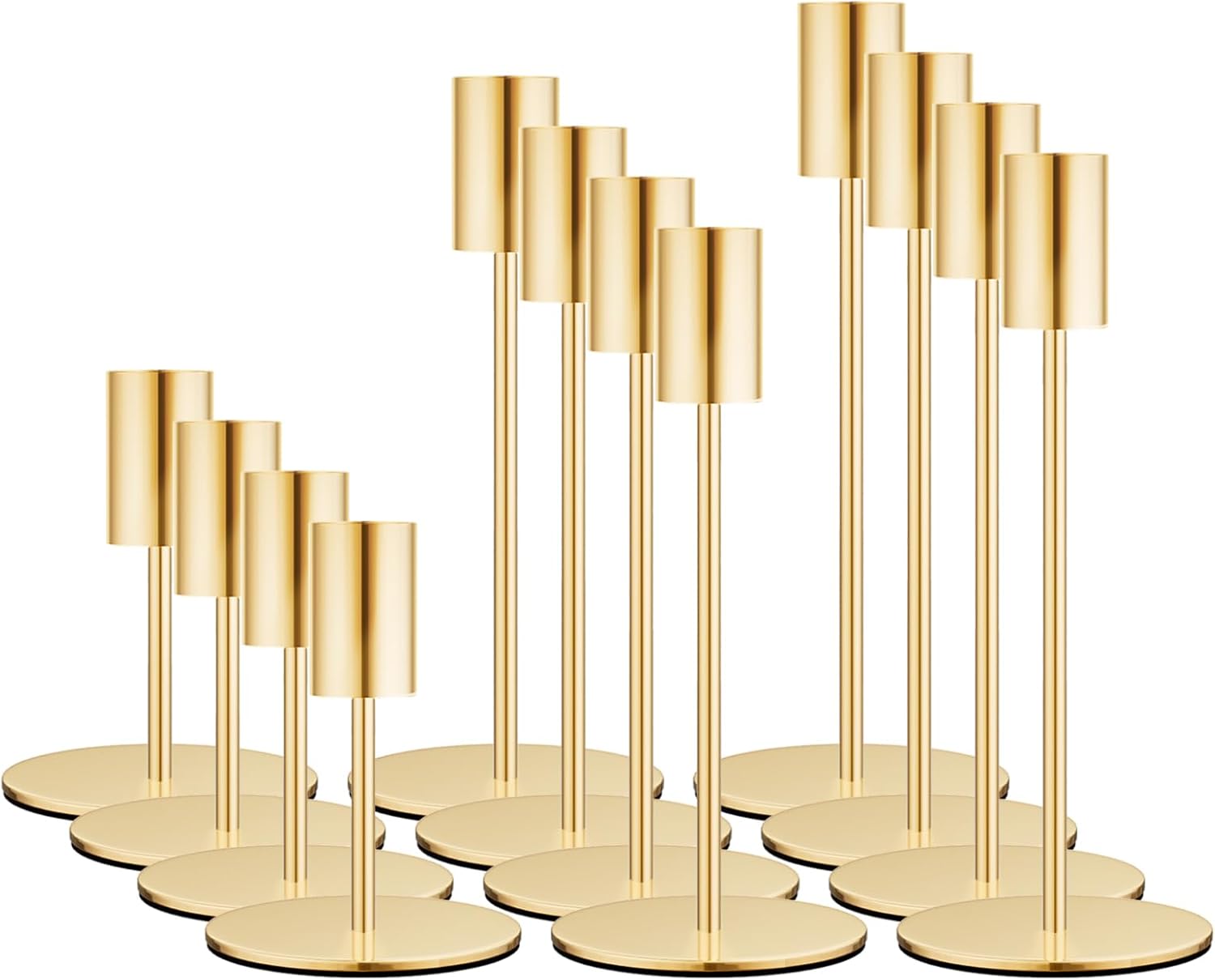 Luxe Black Candle — Set of 6 — French Gold