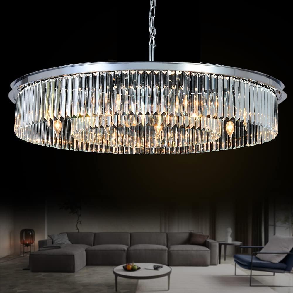 Luxe Black Chandelier — 22" — D43"
