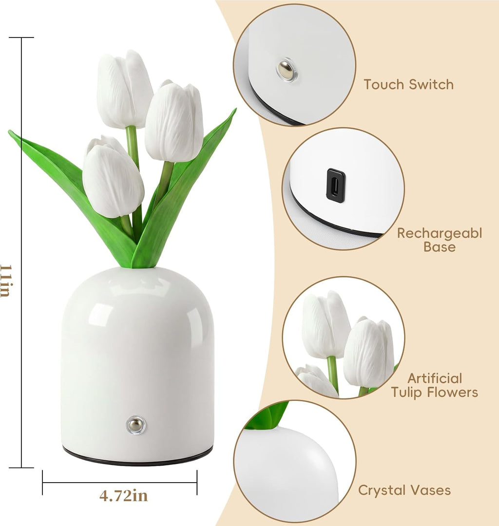 USB Luxe Blue Bedside Lamp - View 4